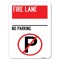 Signmission Fire Lane-No Parking W/ No Parking Heavy-Gauge Alum Rust Proof Parking Sign, 18" x 24", A-1824-24010 A-1824-24010 - alternate 1